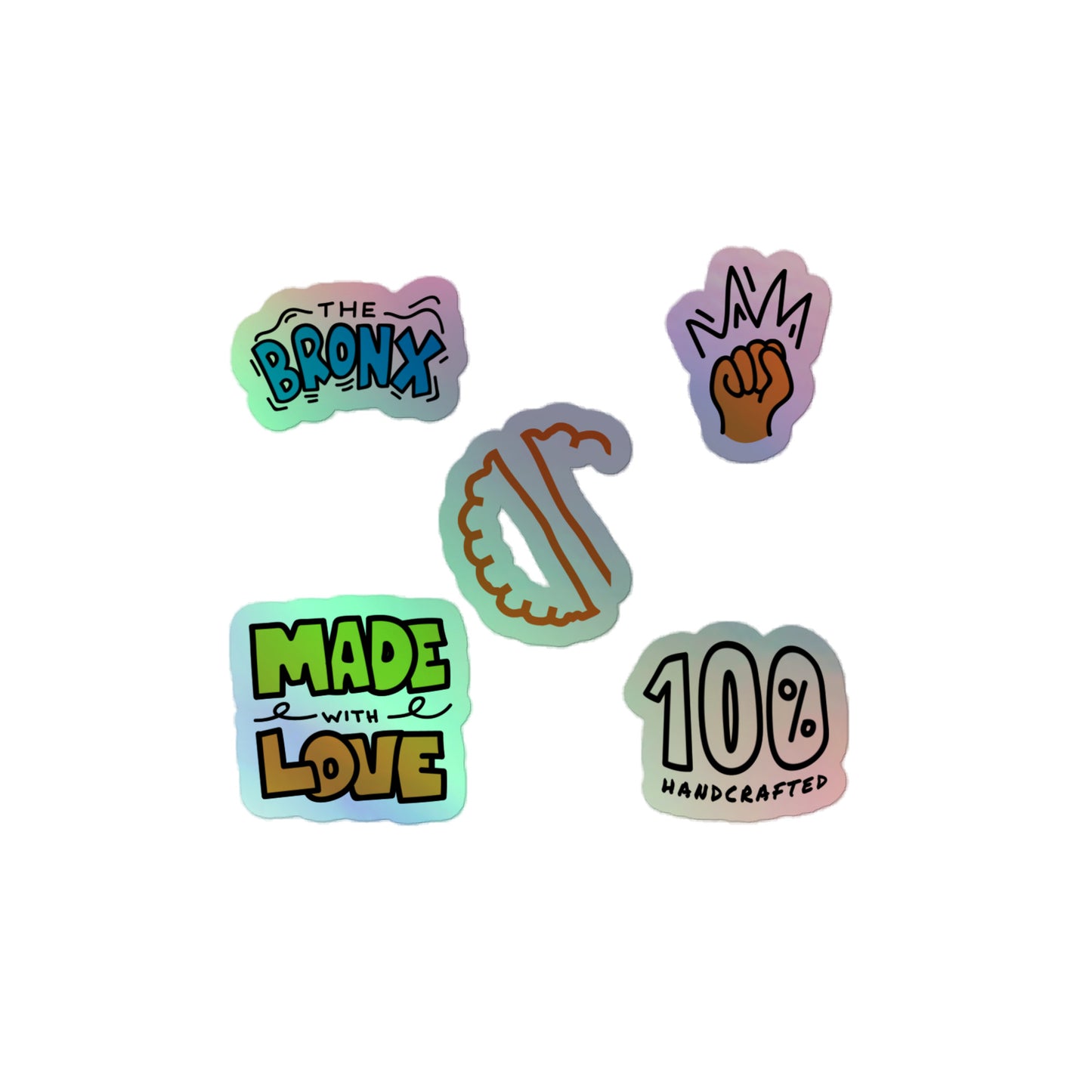 EMP Multi logo Holographic stickers